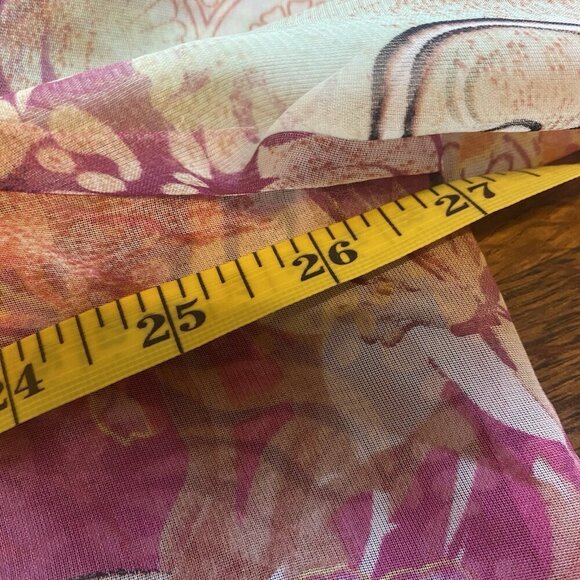 Liz Baker Beautiful Floral Chiffon Top 20W Sheer Over Shirt/Shrug Fairy Core - Picture 4 of 5